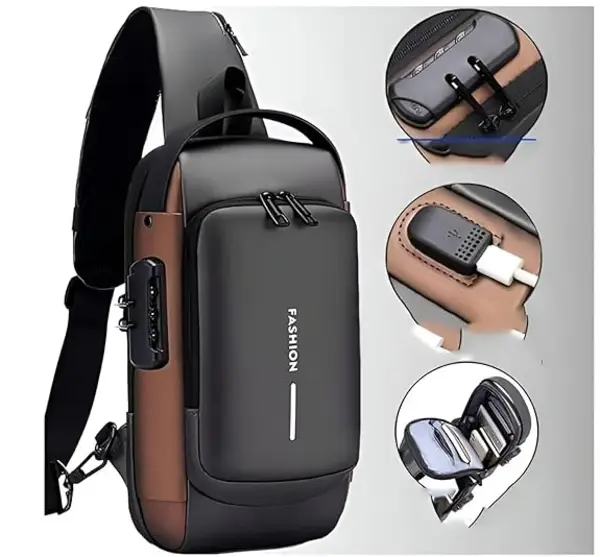 Unisex Anti Theft Cross Body Bag