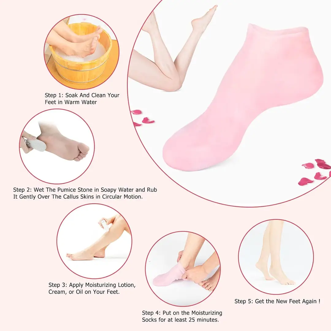 Silicone Moisturizing Gel Heel Socks
