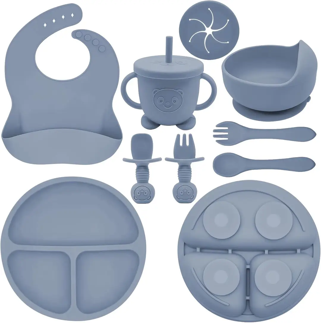 Silicone Baby Feeding Set BPA Free Baby Feeding Set 8pc set