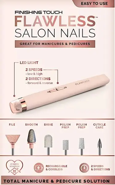 Flawless Salon Nails Kit | Electronic Nail File