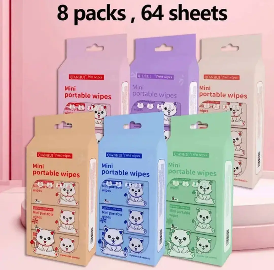 CUTE  Wipes Tissue Can for Cleaning Face(Random color)
