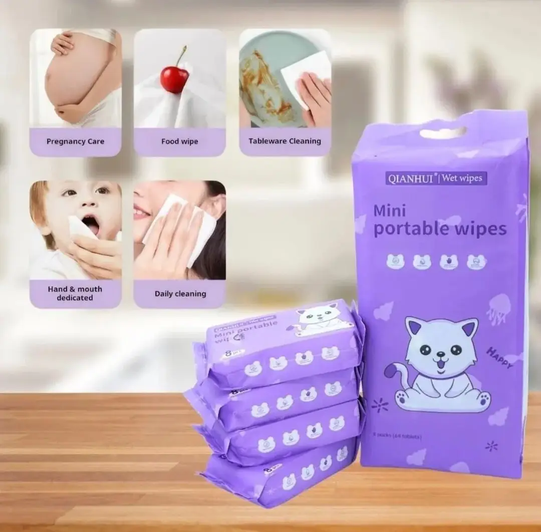 CUTE  Wipes Tissue Can for Cleaning Face(Random color)