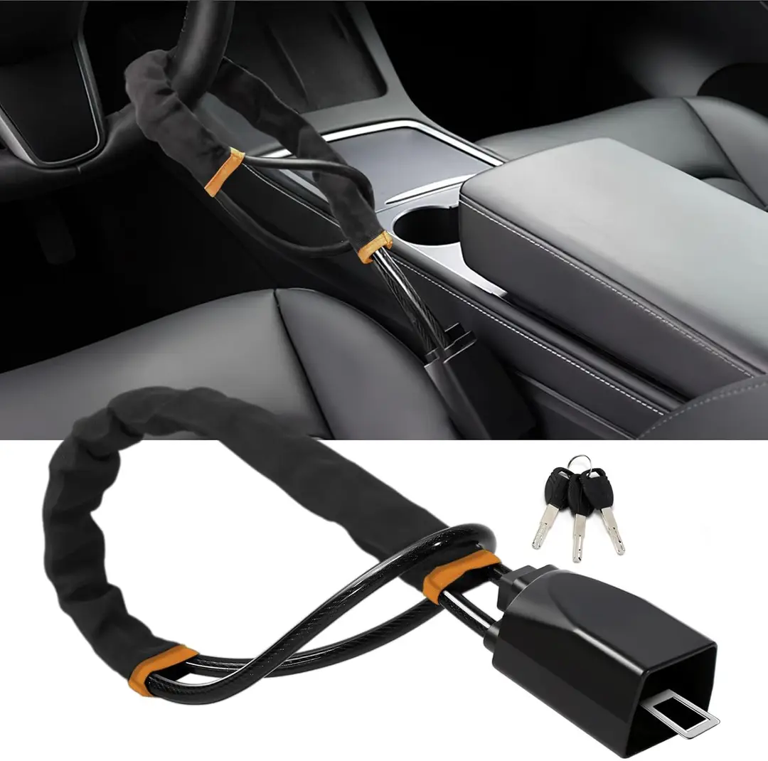 Steering Wheel Lock Steel Made With 3 Keys