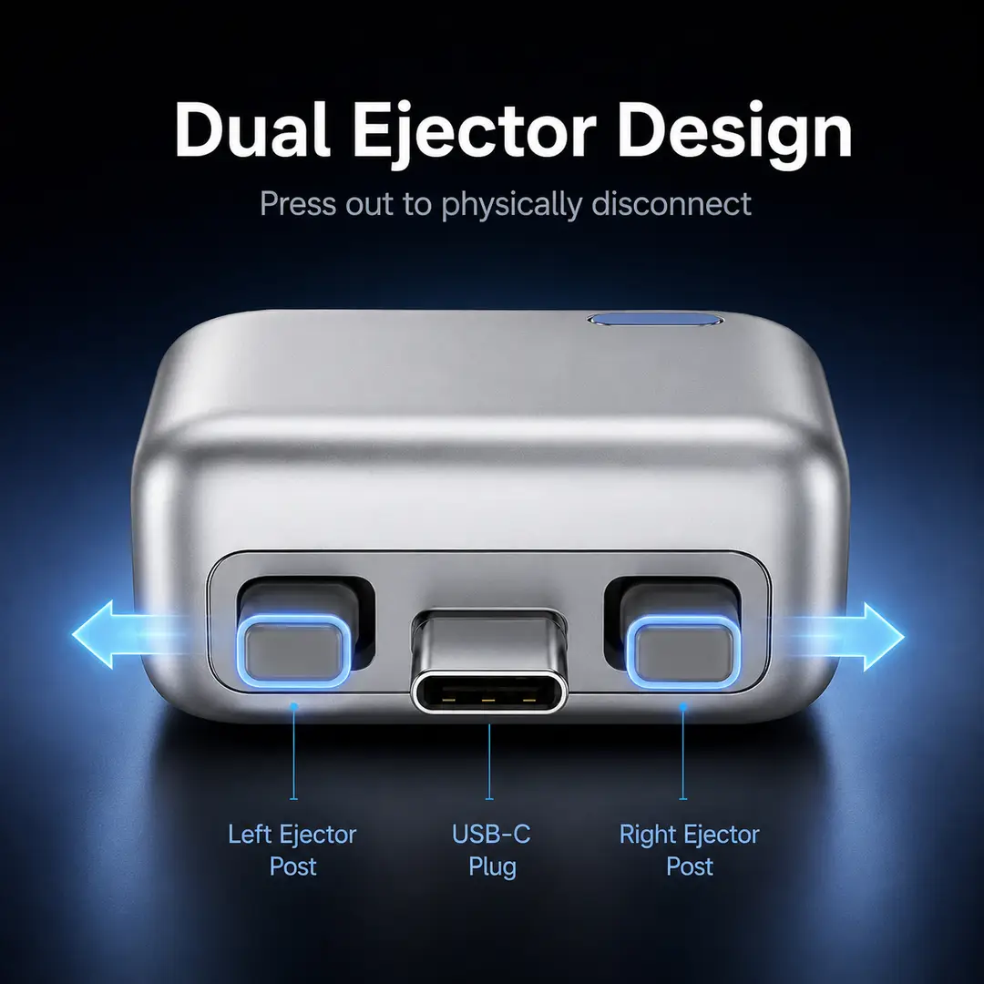 Auto Power Off Charging Adapter Dual Ejector Pins