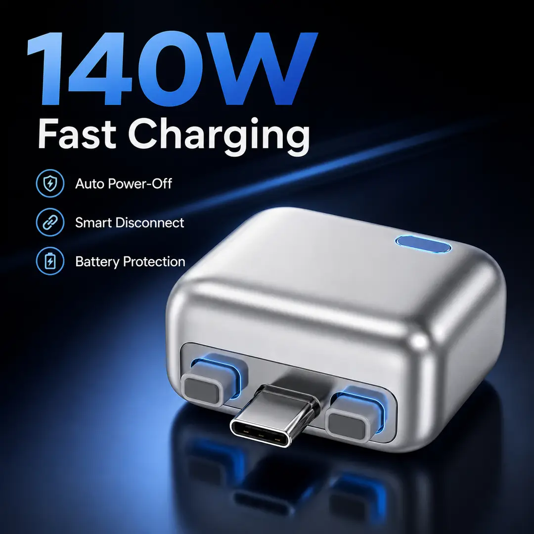 Auto Power Off Charging Adapter Dual Ejector Pins