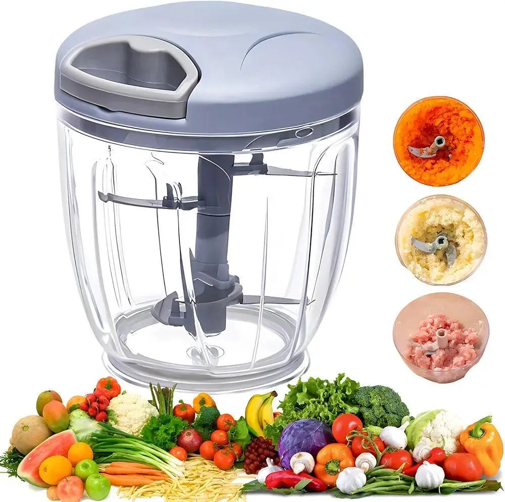 ๐ช 5-Blade Manual Food Chopper โ Fast, Easy & Convenient Kitchen Chopper