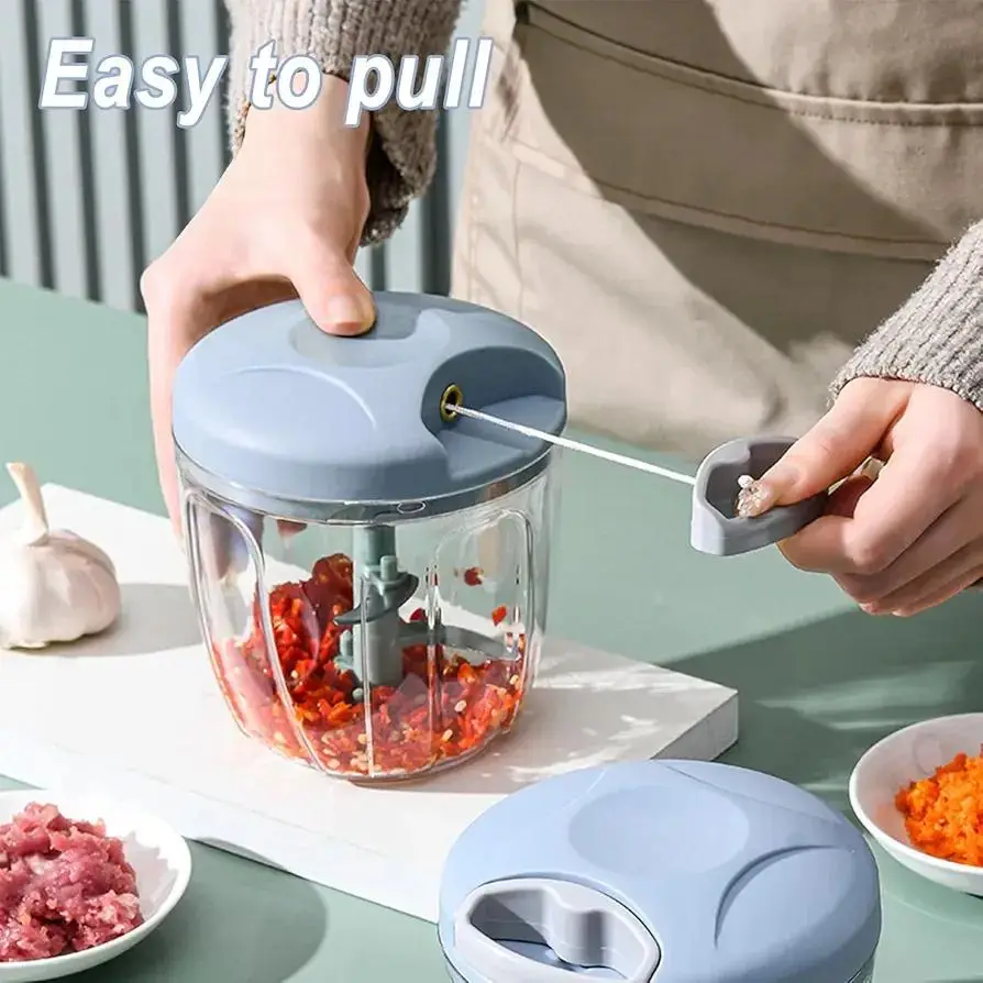 🔪 5-Blade Manual Food Chopper – Fast, Easy & Convenient Kitchen Chopper