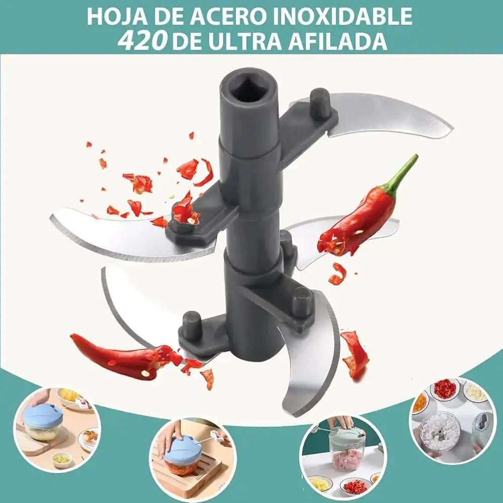 🔪 5-Blade Manual Food Chopper – Fast, Easy & Convenient Kitchen Chopper