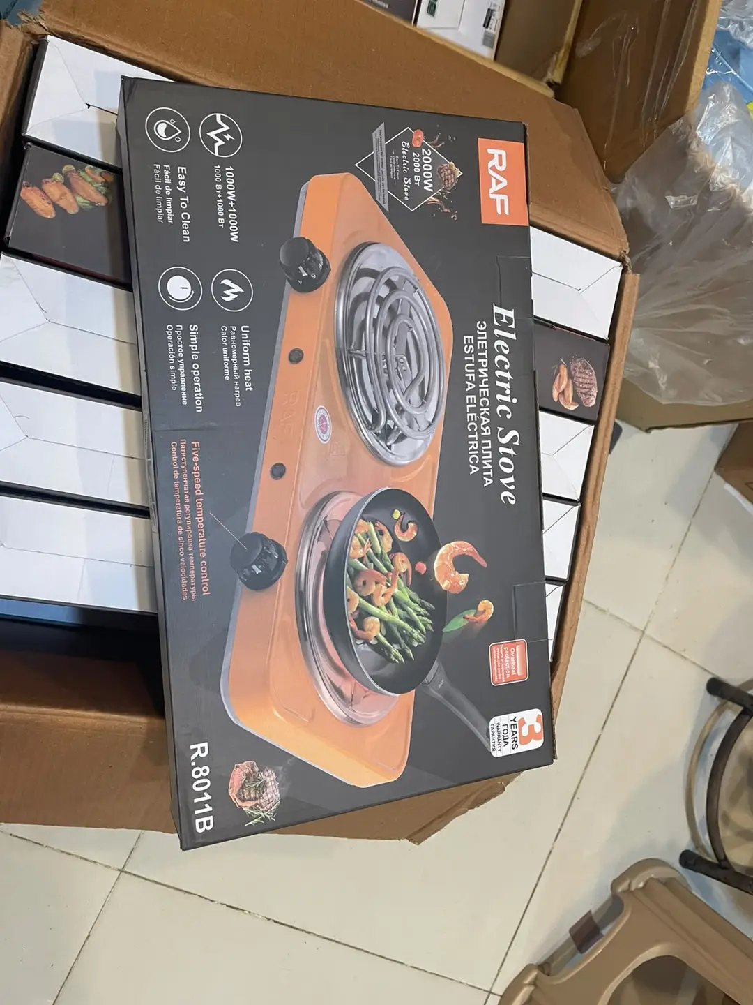 RAF Double Electric Stove 2000W