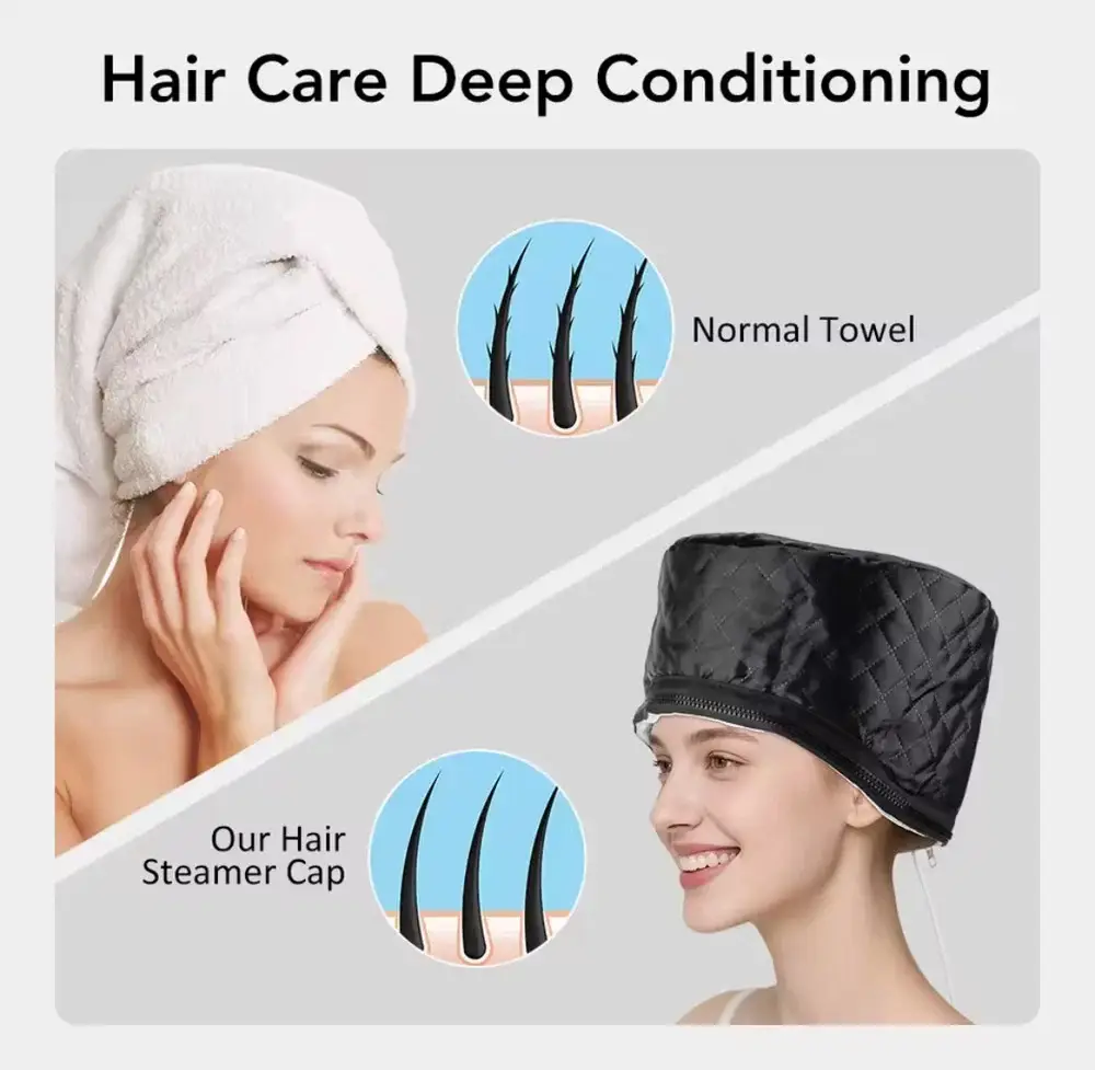 Electric Hair Steamer Cap – Thermal Heating Hair Spa Cap