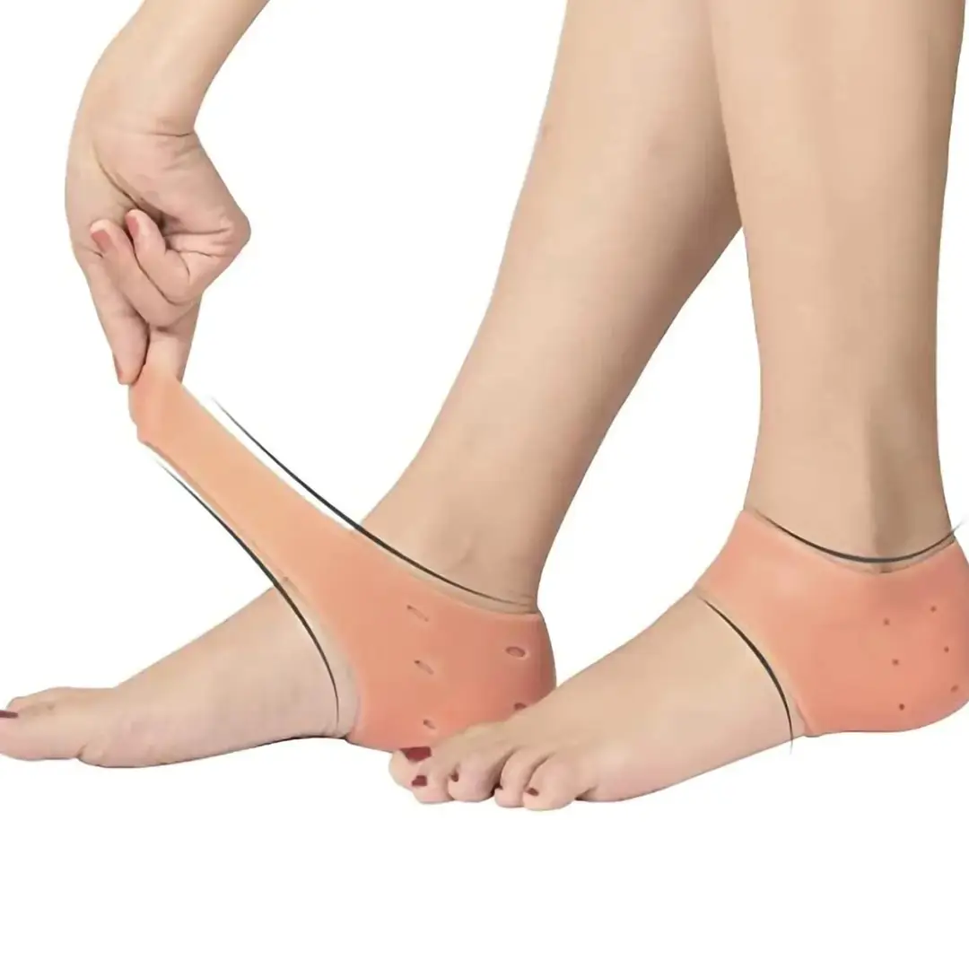 Silicone Half Heel Protector Anti-Crack Heel Sleeve Pair