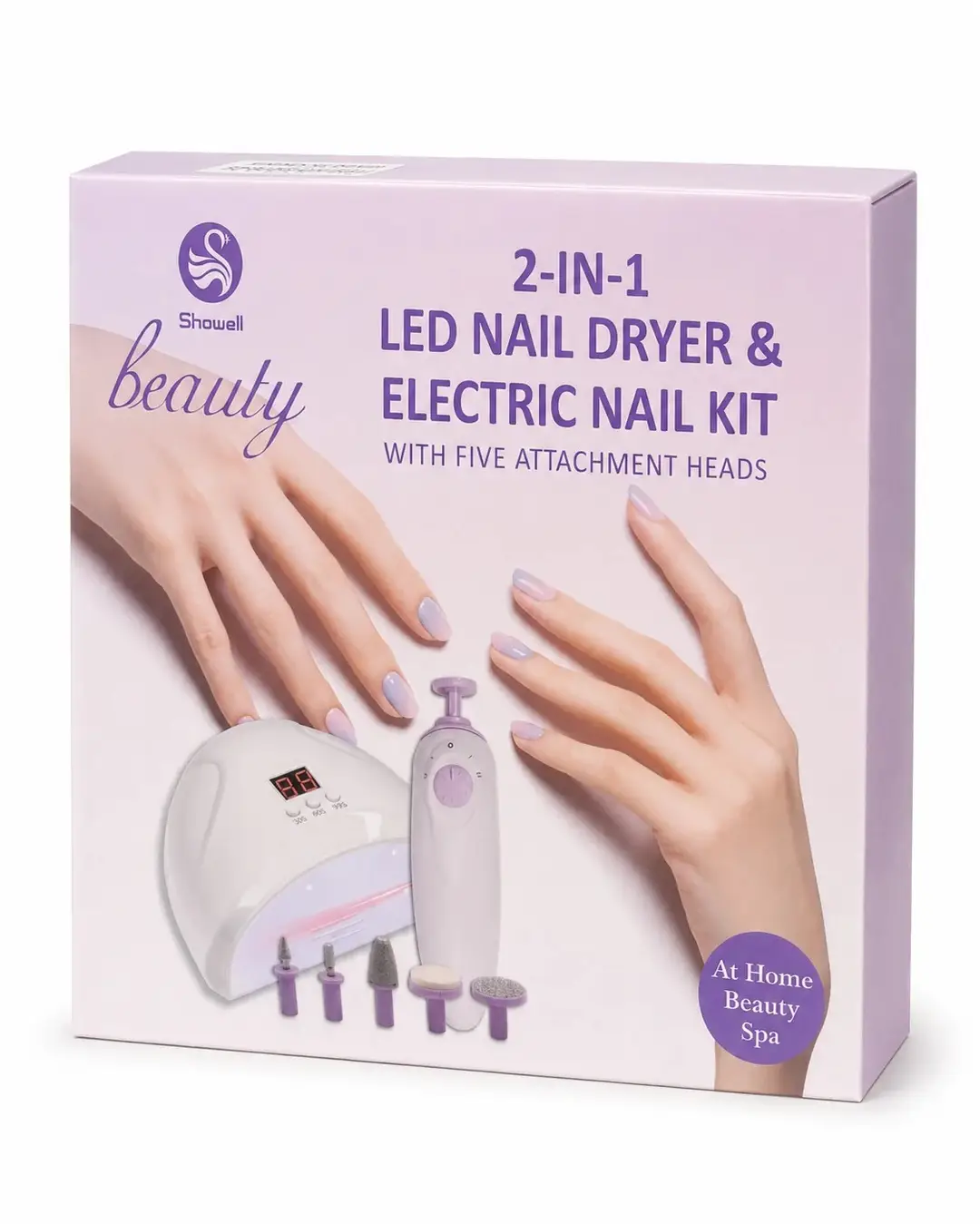 2-in-1 UV LED Nail Light & Manicure Kit