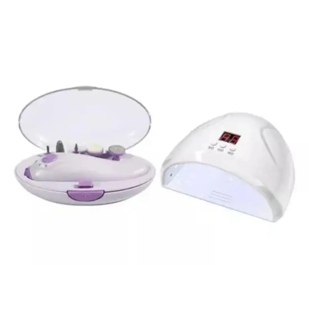 2-in-1 UV LED Nail Light & Manicure Kit