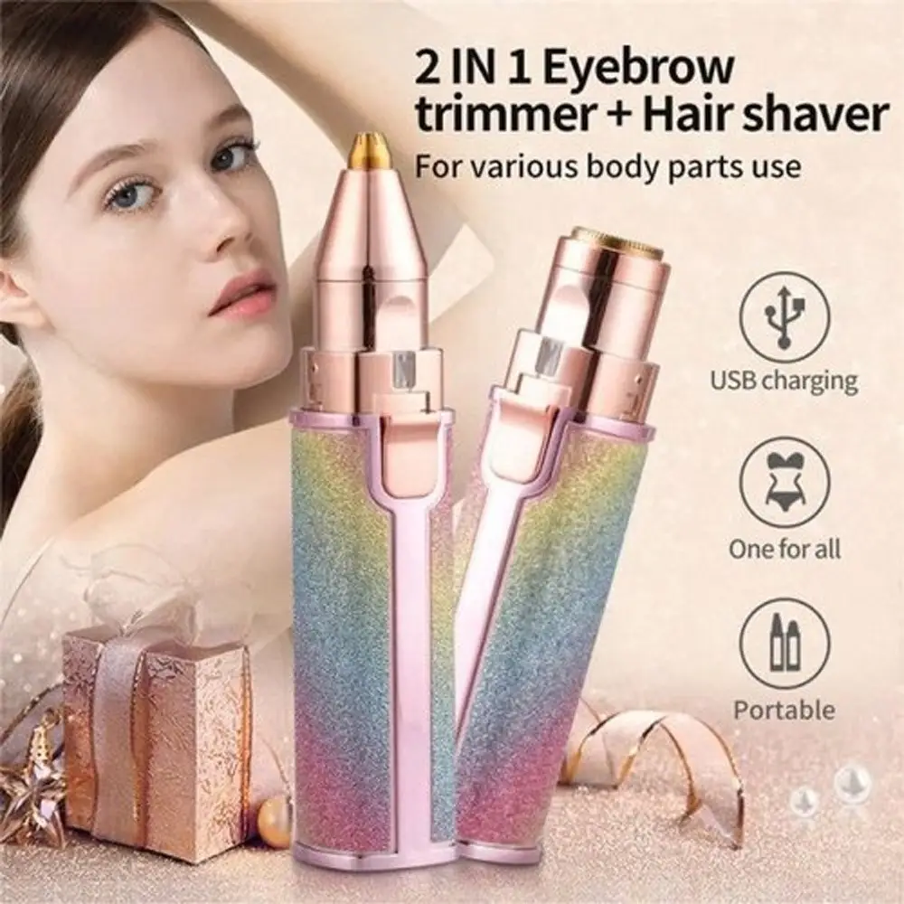 2-in-1 Eyebrow Trimmer & Facial Hair Remover