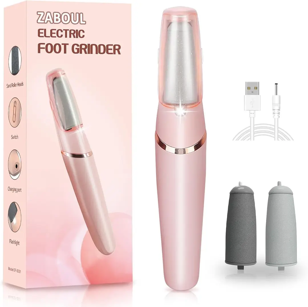 Rechargeable Electric Foot Callus Remover – Portable Pedicure Machine with Rotating Roller for Dead Skin & Hard Skin Removal