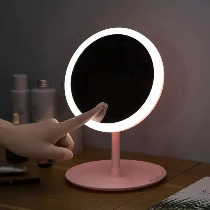 Rechargeable Vanity Mirror with Detachable Storage Tray