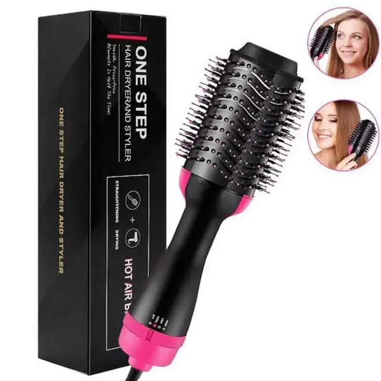 One Step Hair Straightener Brush – Electric Hair Straightening Comb with Ceramic Heating, Anti Static & Fast Heating Styling Brush for Women