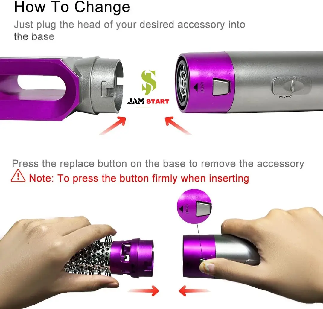 Imported 5-in-1 Hot Air Brush – Hair Straightener & Dryer Brush with Hair Volumizer, Electric Styling Brush for Hair Drying, Smoothing & Styling