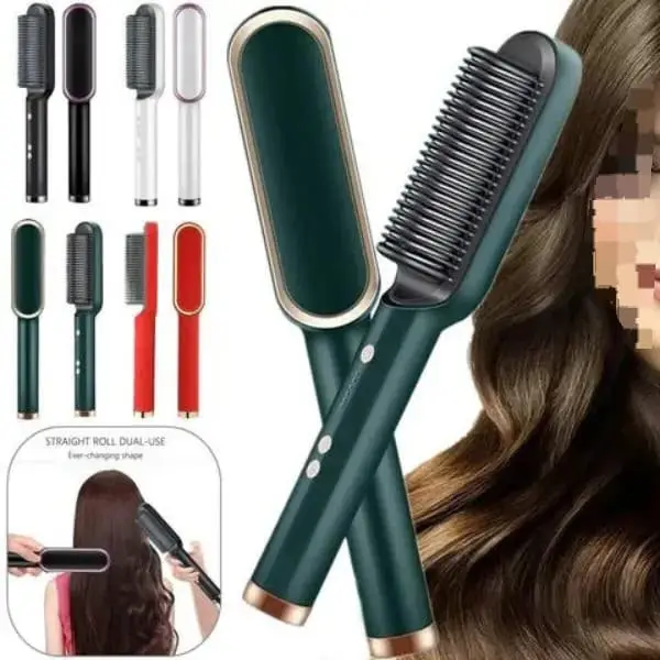 2 in 1 Hair Straightening Brush & Styling Comb