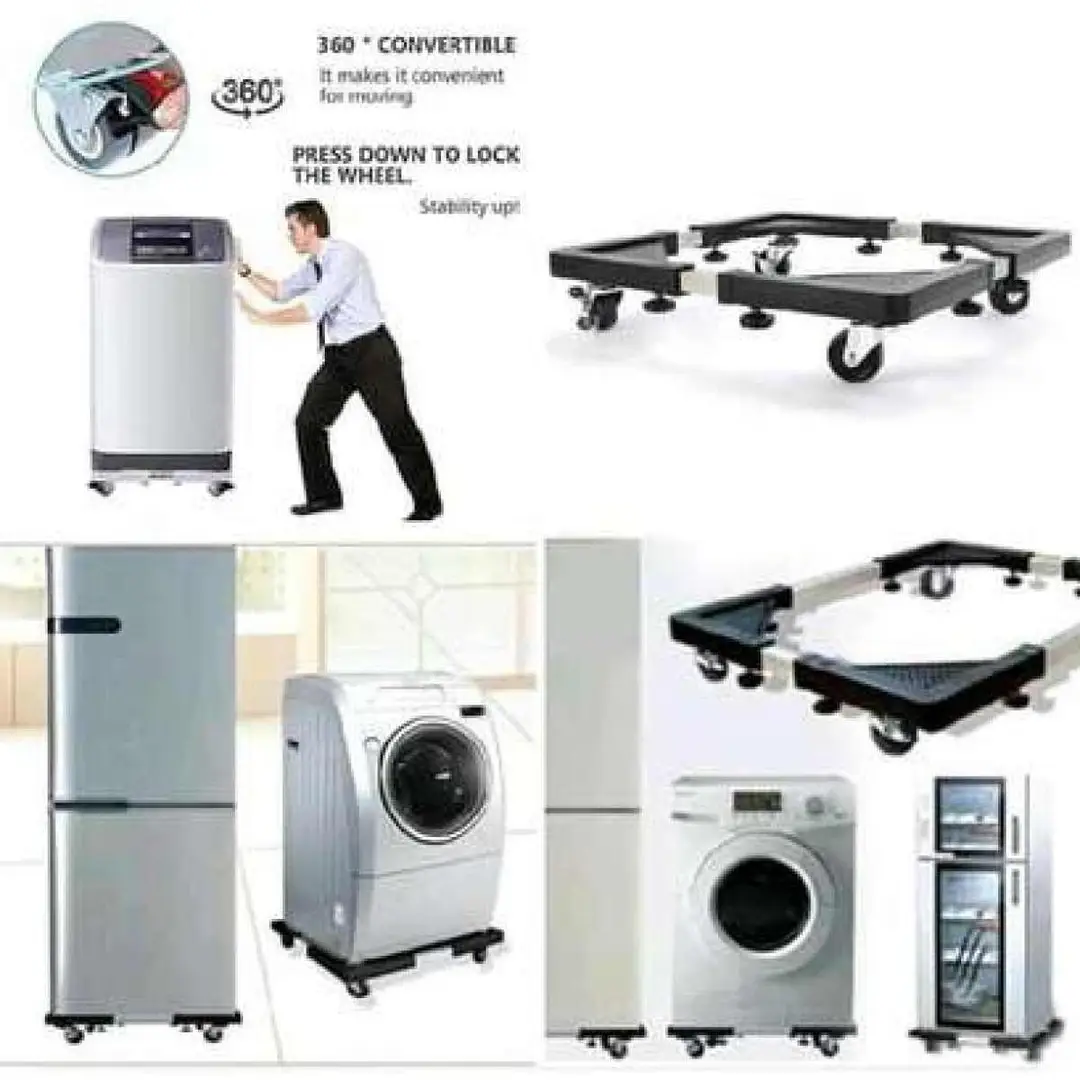 Multifunction Movable Washing/Fridge Stand with Wheel