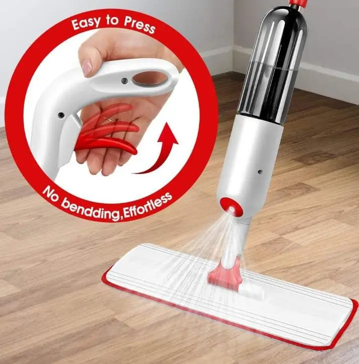 360° Rotating Microfiber Spray Mop Wet & Dry Floor Cleaner