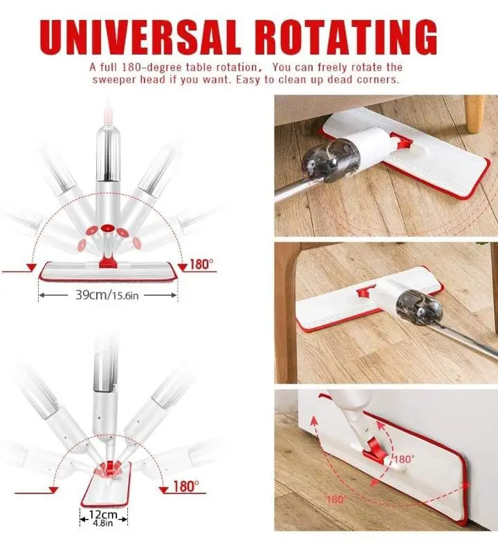 360° Rotating Microfiber Spray Mop Wet & Dry Floor Cleaner