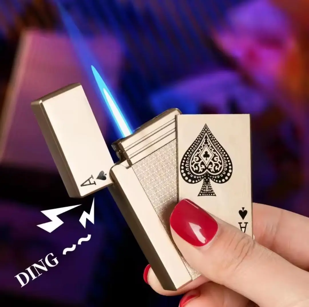 KING Fancy Ace Refillable Lighter – Reusable Pocket Lighter