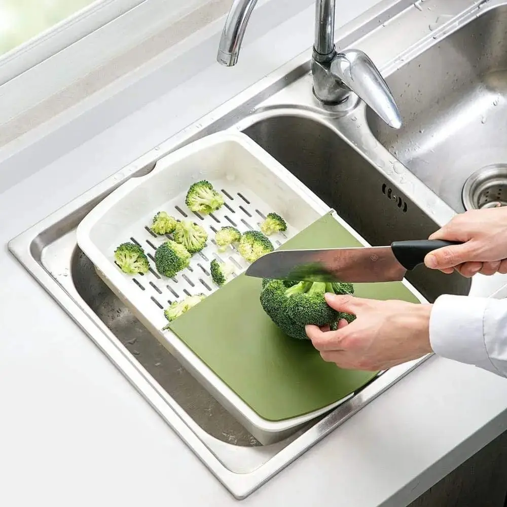Cutting Boards 3in1 Kitchen Cutting Plastic Chopping Board