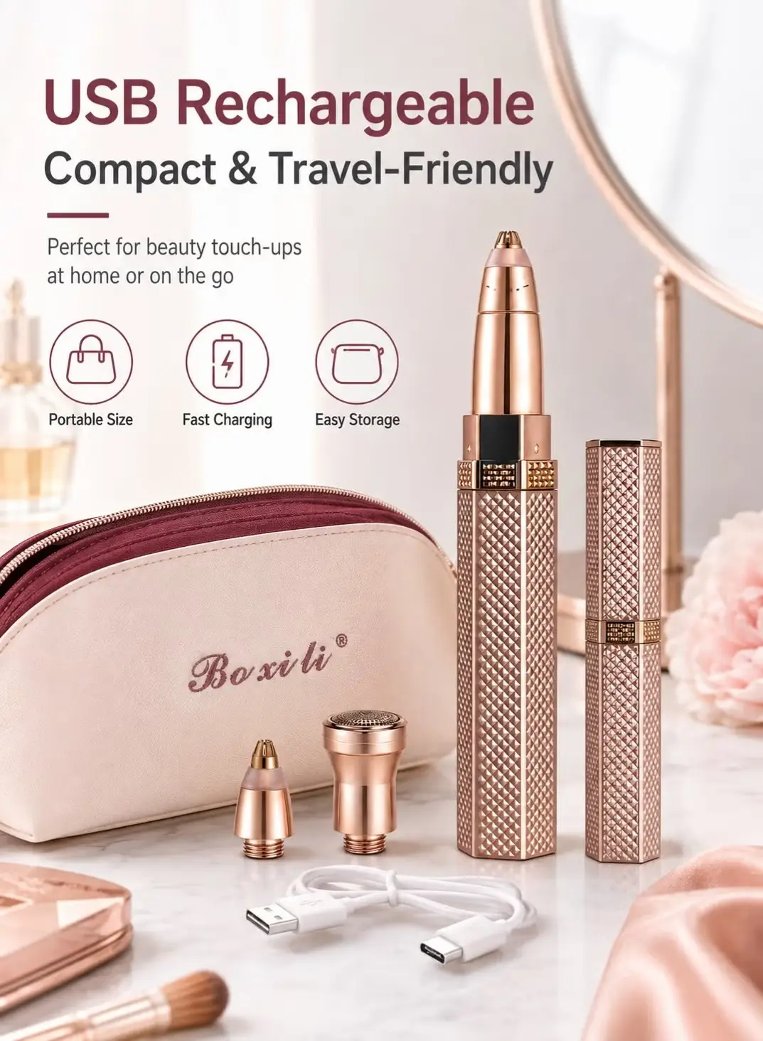 3-in-1 Golden Precision Rechargeable Hair Remover