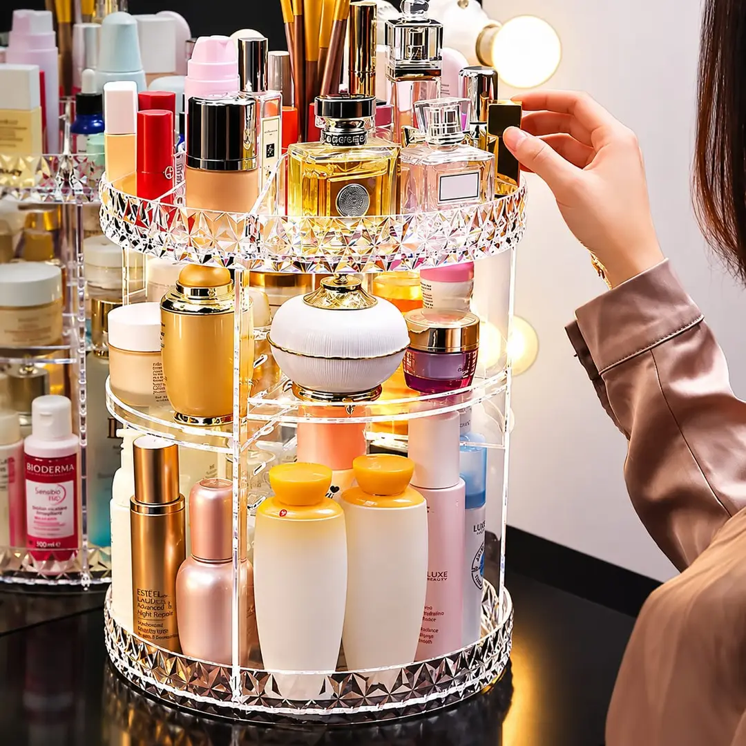 360° Rotating Makeup Organizer