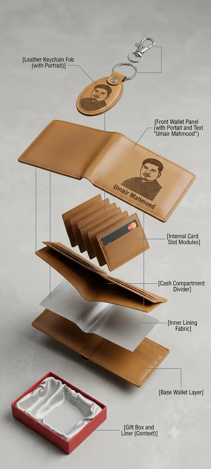Customize name Men's Leather Wallet