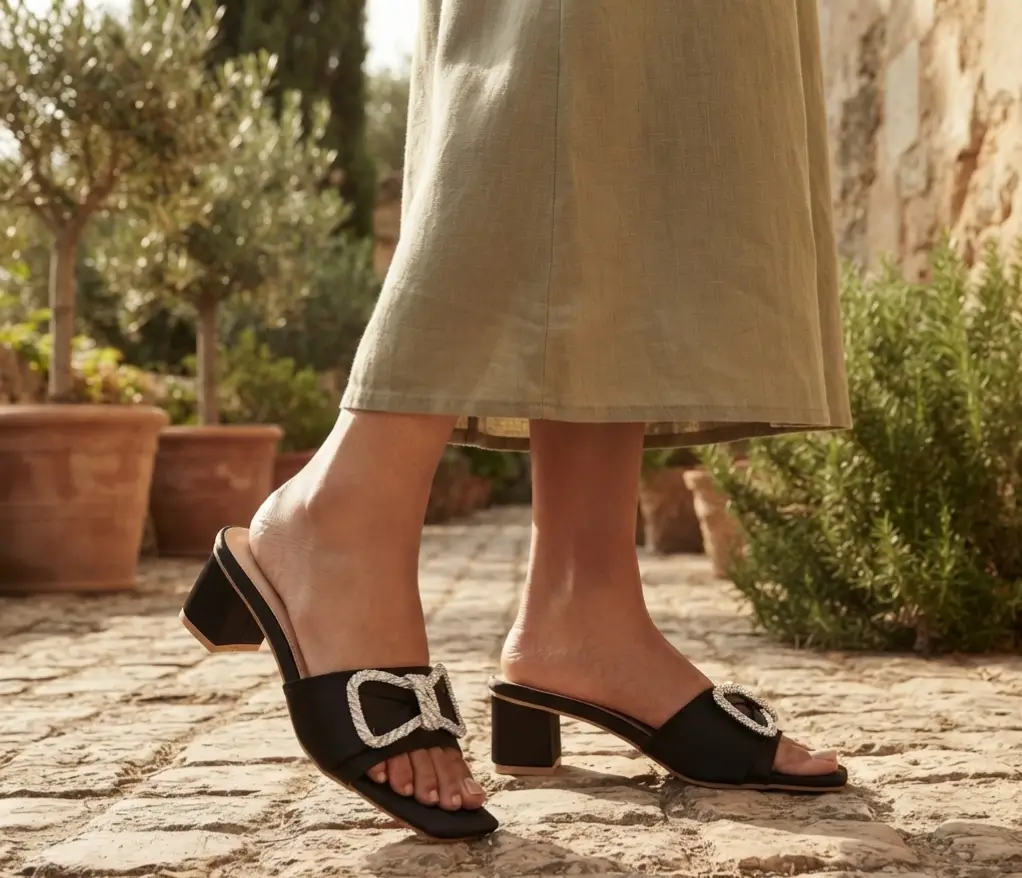 Women's Synthetic Leather Fancy Block Heels