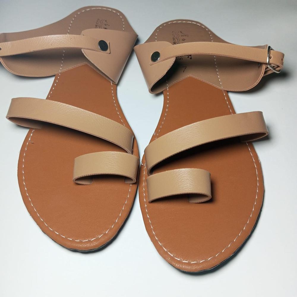 Women PU Sandals Round Toe Casual Comfortable All Season