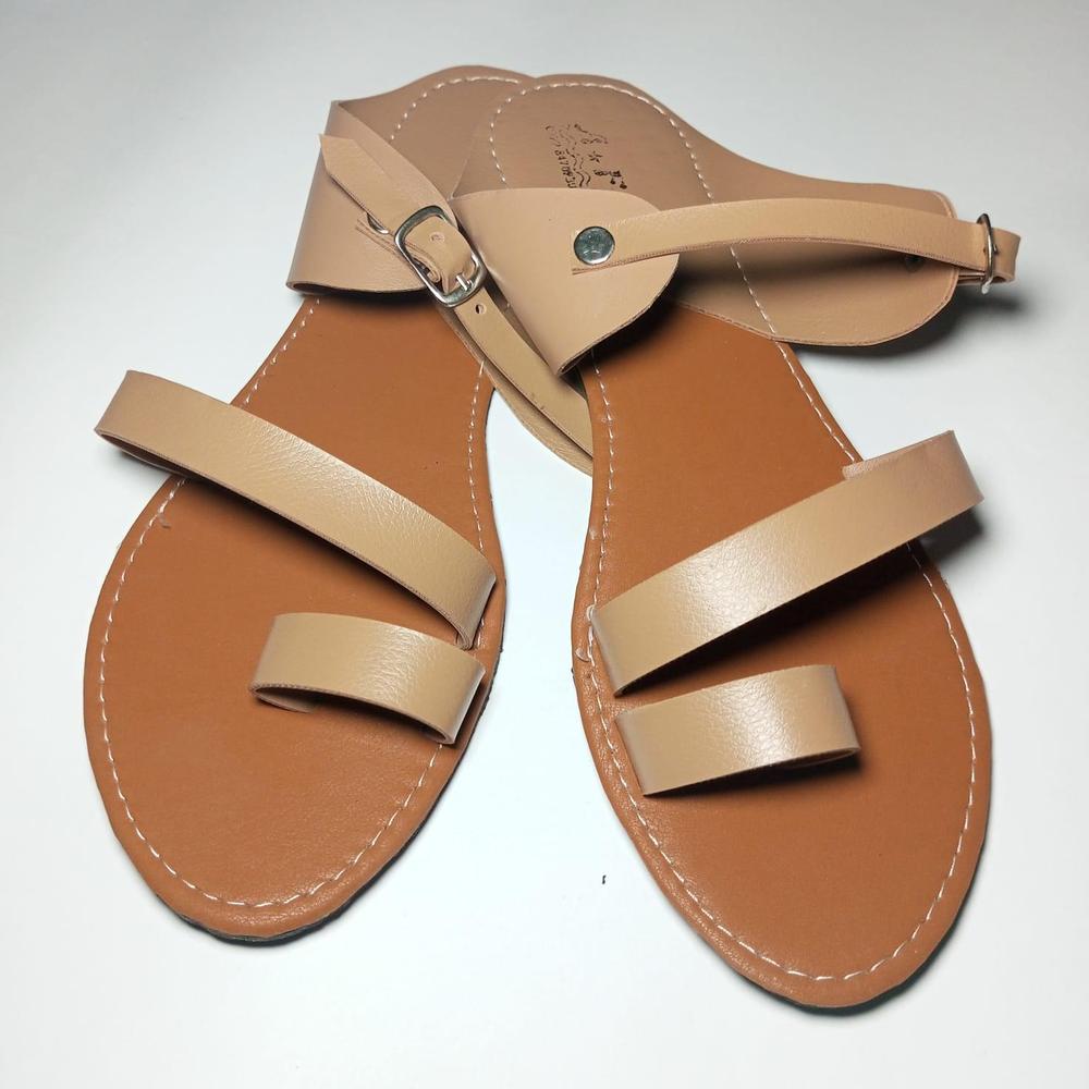 Women PU Sandals Round Toe Casual Comfortable All Season