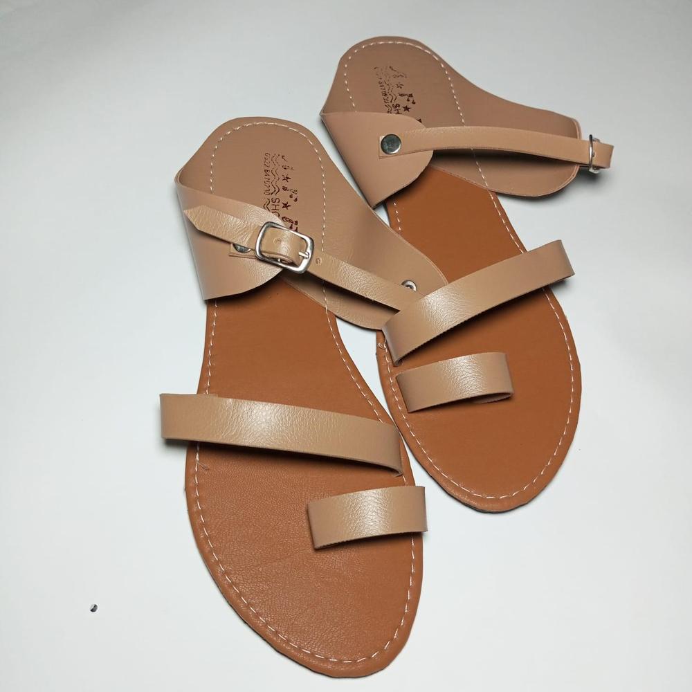 Women PU Sandals Round Toe Casual Comfortable All Season