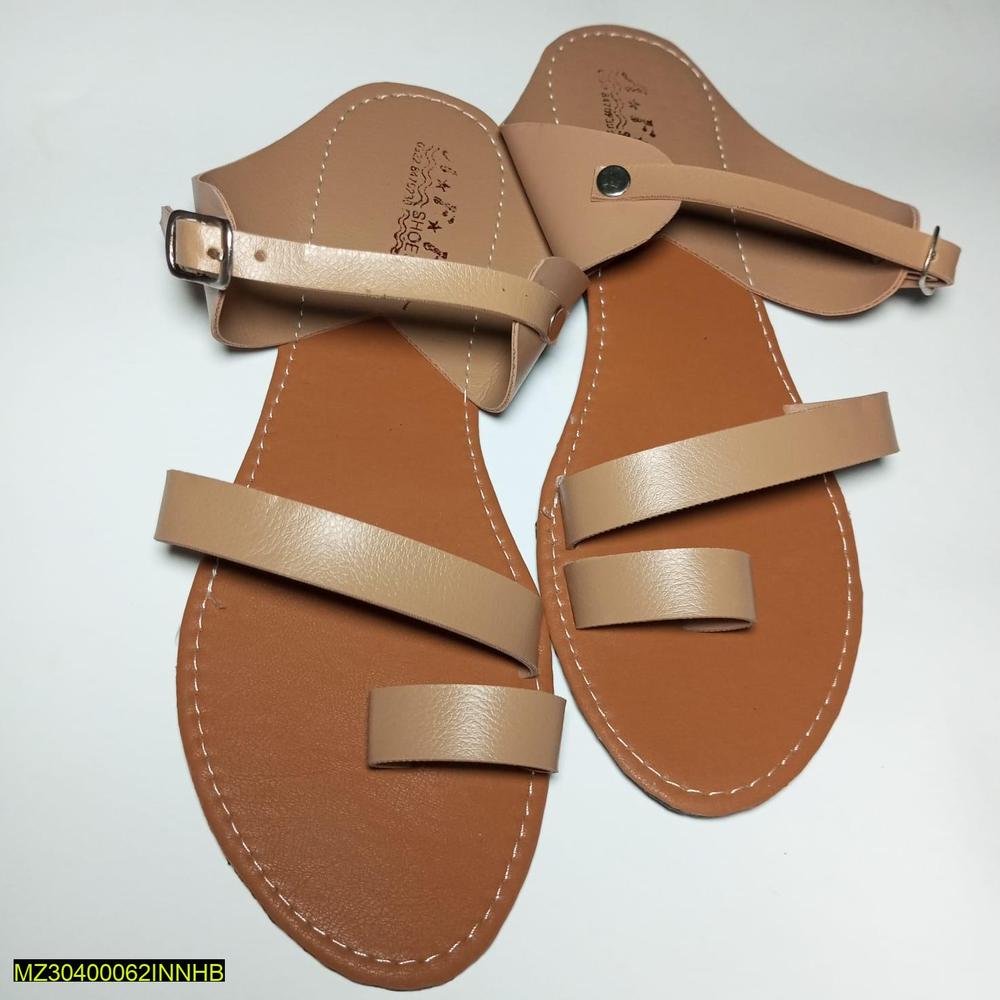 Women PU Sandals Round Toe Casual Comfortable All Season