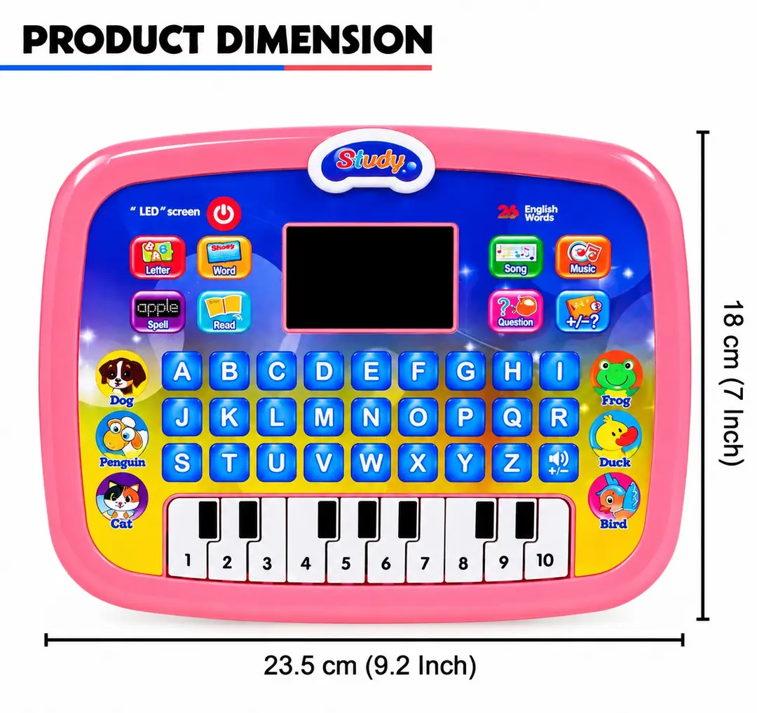 Girl's Plastic Animals Learning Laptop 1