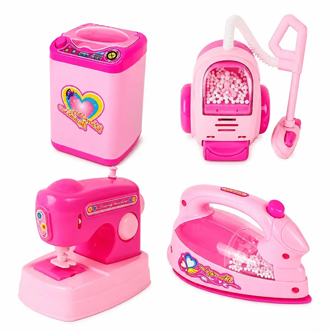 Girl's Plastic With Penguins Toy Bundle