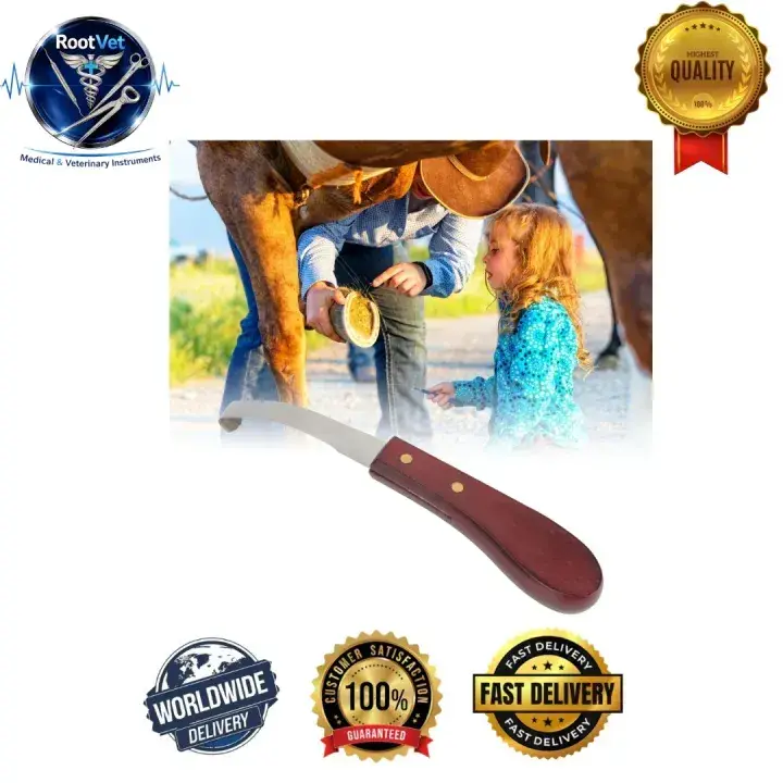 Hoof Knife Farrier Tool Premium Stainless Steel Double Blade
