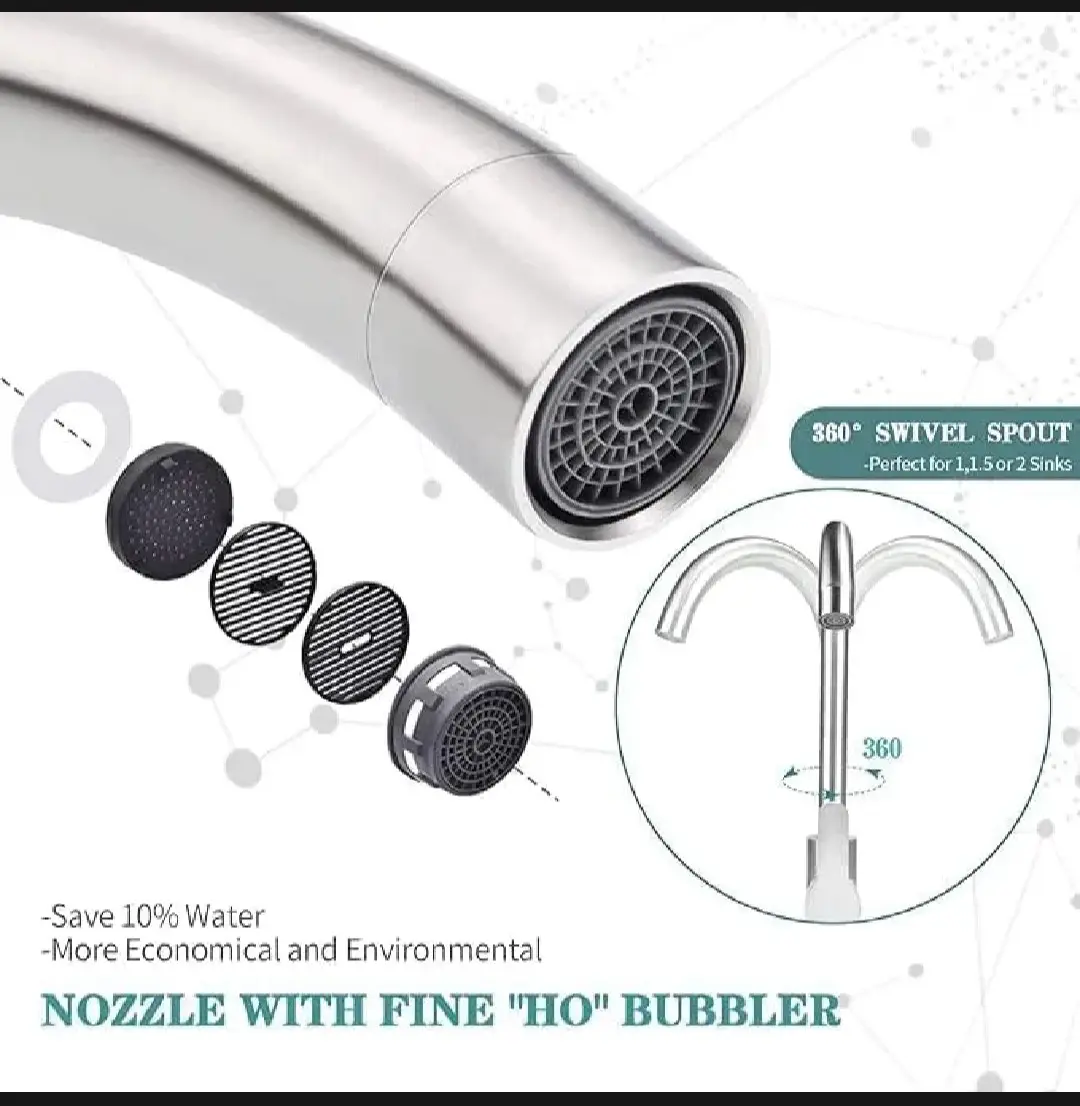 Premium Stainless Steel Matte Finish Kitchen Sink Faucet Tap