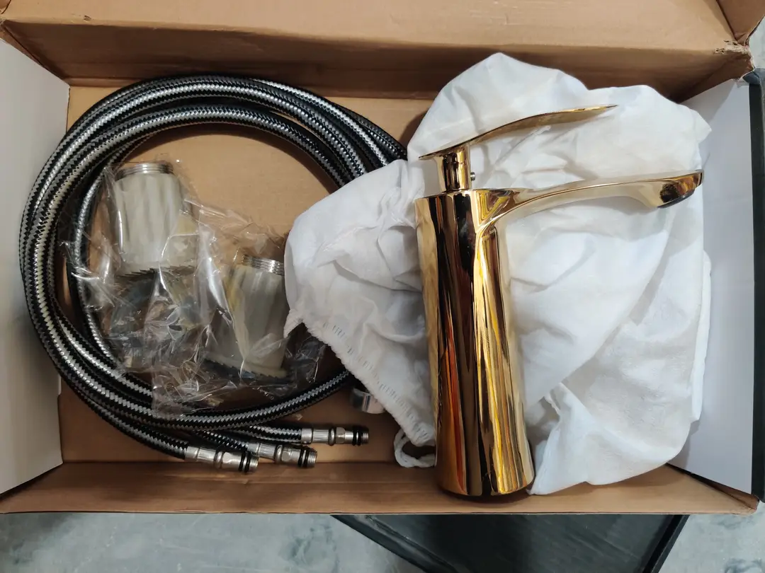 Premium Luxury Gold Plated Lever Basin Mixer Faucet