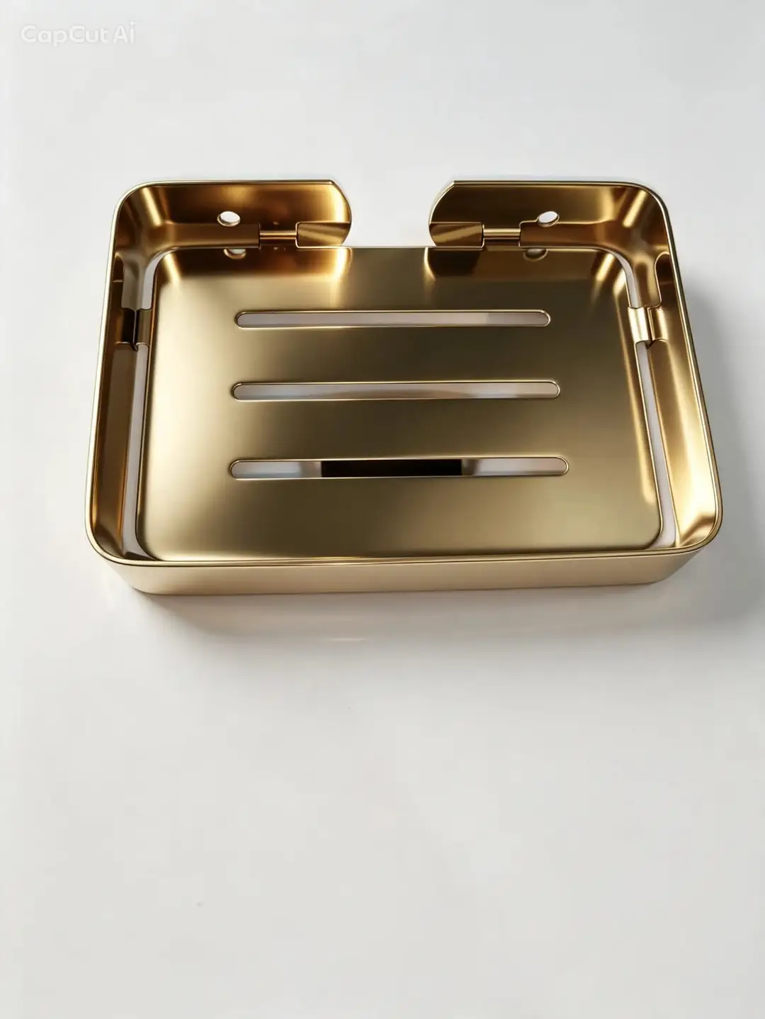 Modern Rust-Proof Golden Soap Case for Bathroom & Kitchen