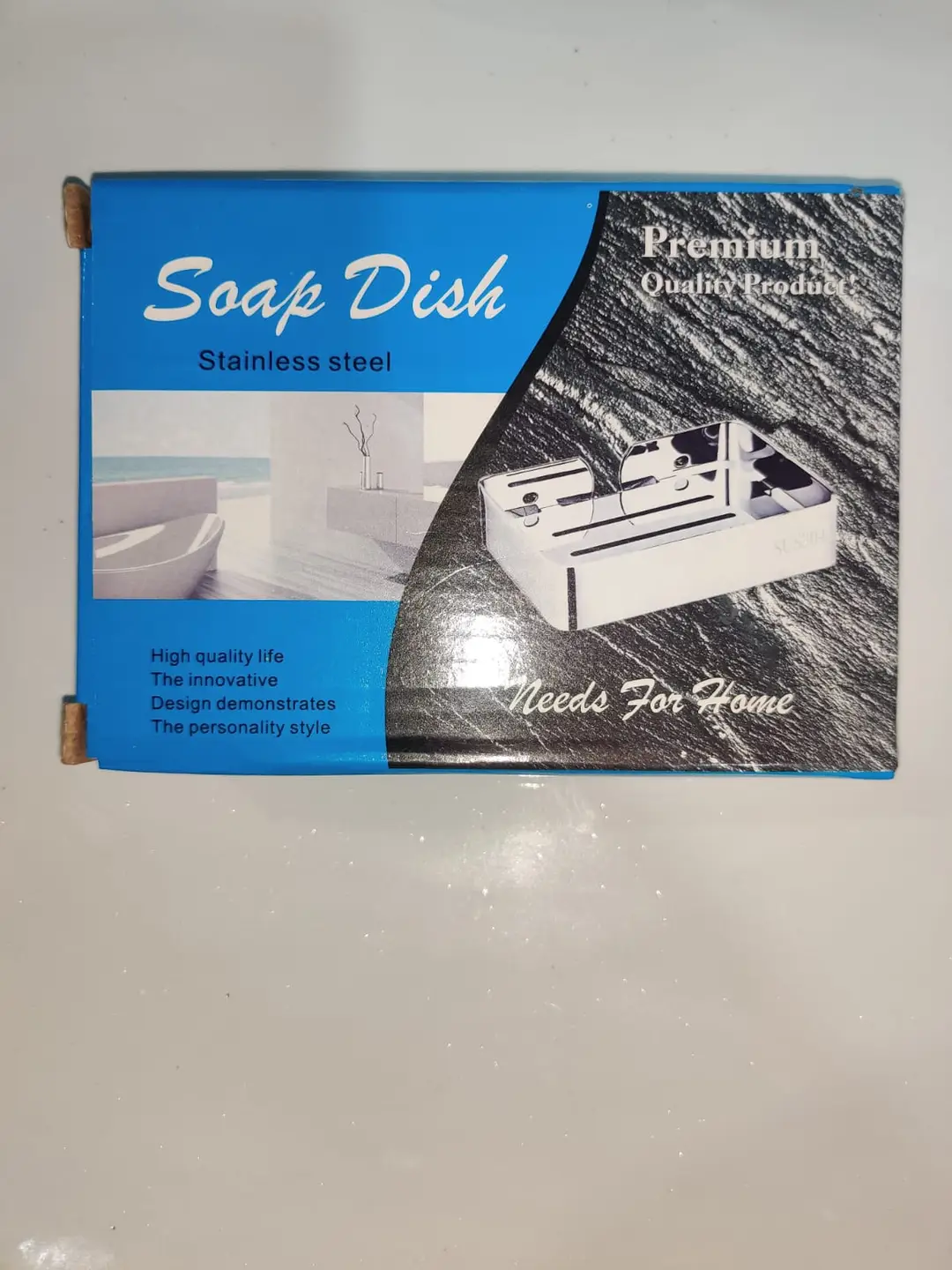 Modern Rust-Proof Golden Soap Case for Bathroom & Kitchen