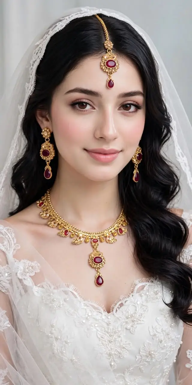 Fancy Gold Plated Zircon Necklace Set