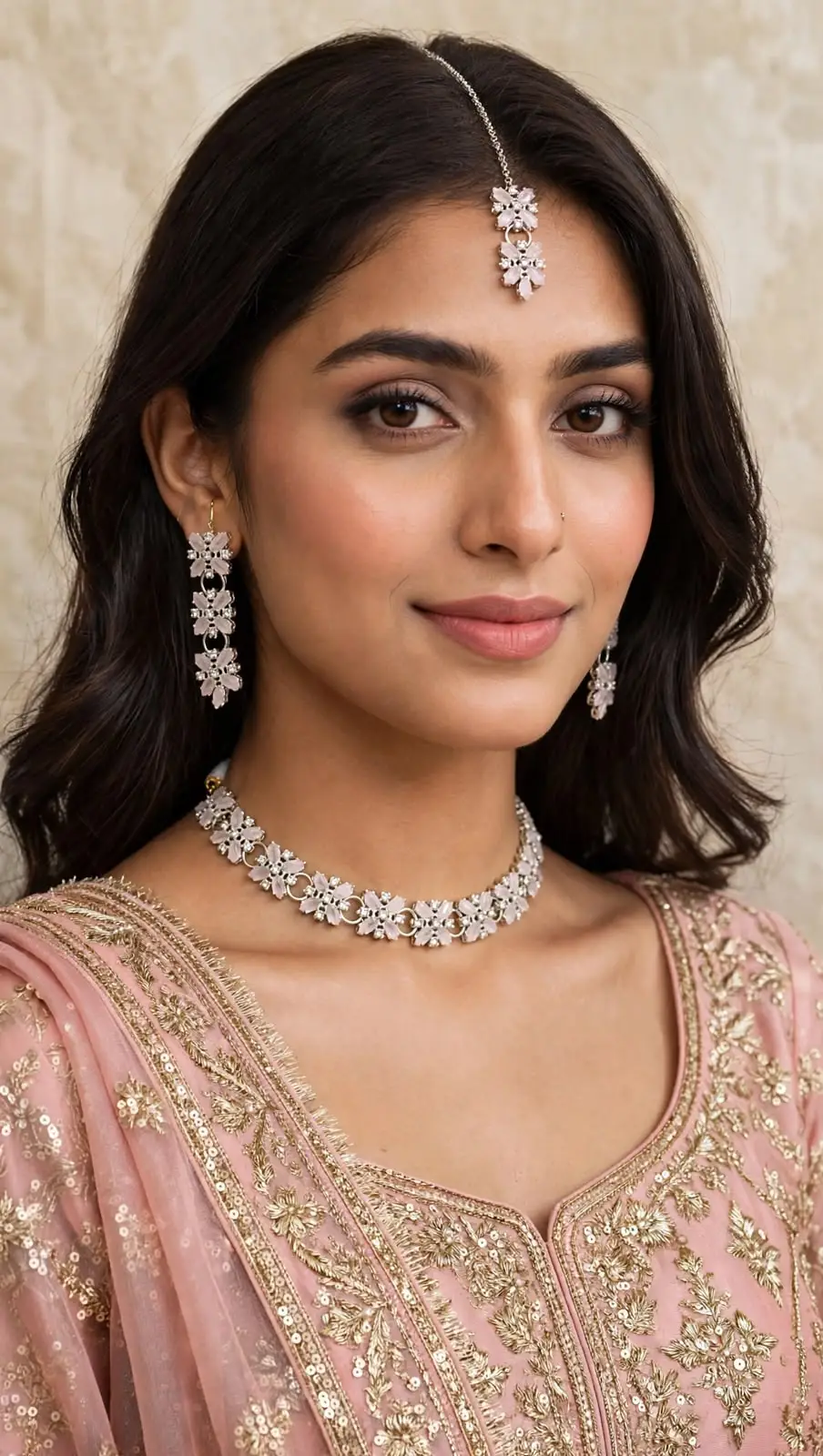 Fancy Silver Plated Zircon Necklace Set