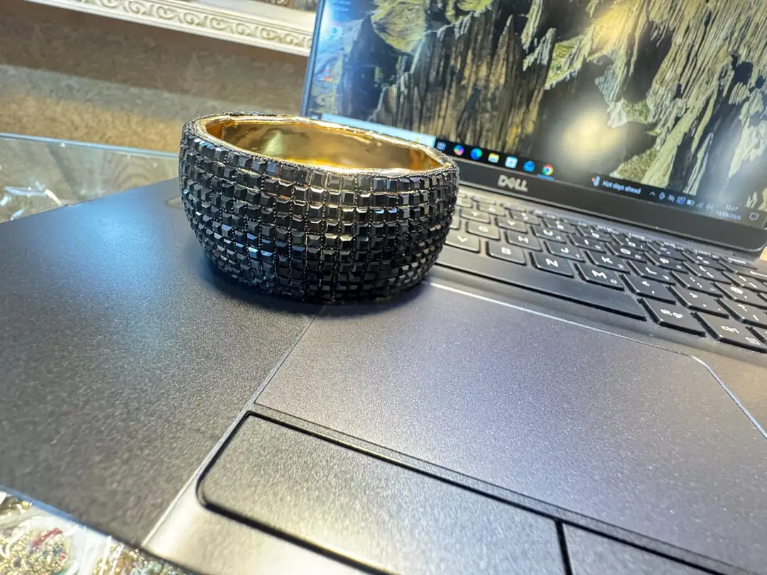 1 Pc Modern Design Gold Plated Artificial Stones Kara Bracelet