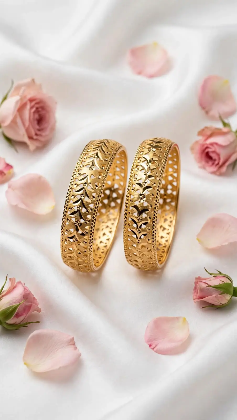 2 Pcs Charms Hanging Gold Plated Crystal Kara Bangle