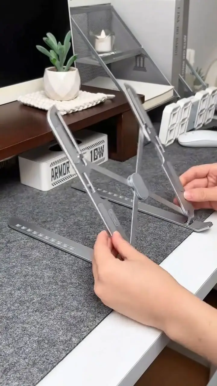 Foldable Aluminium Ergonomic Desk Laptop Stand