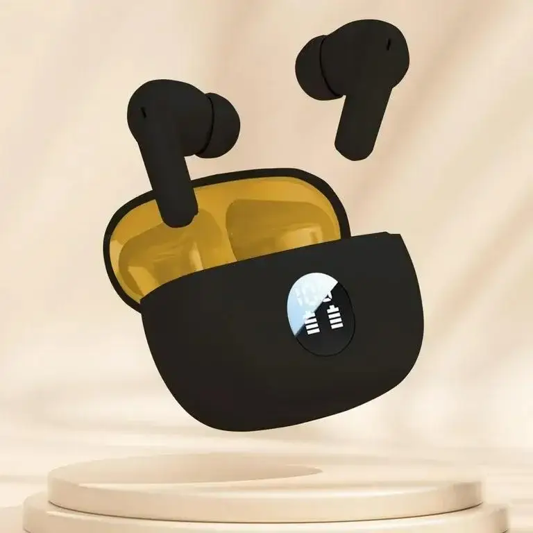 Black Long-Lasting Battery With Fast Charge 5.2 Earbuds