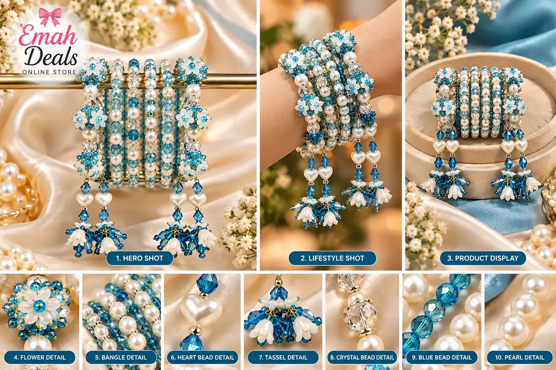 28 Pcs Acrylic Plated Crystal Kara Bangle